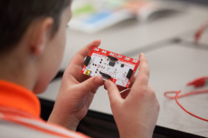 boy with circuit