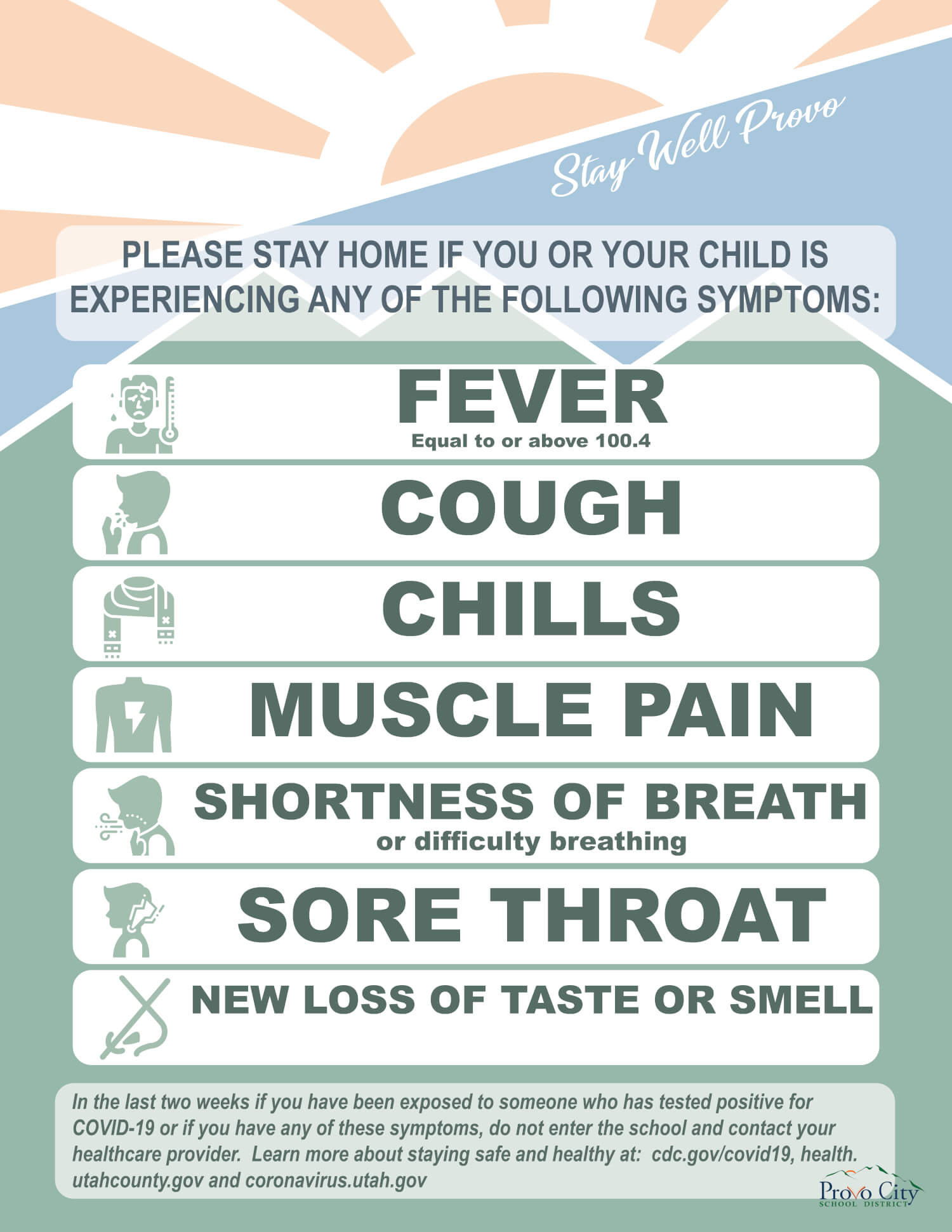 Covid-19 symptom infographic