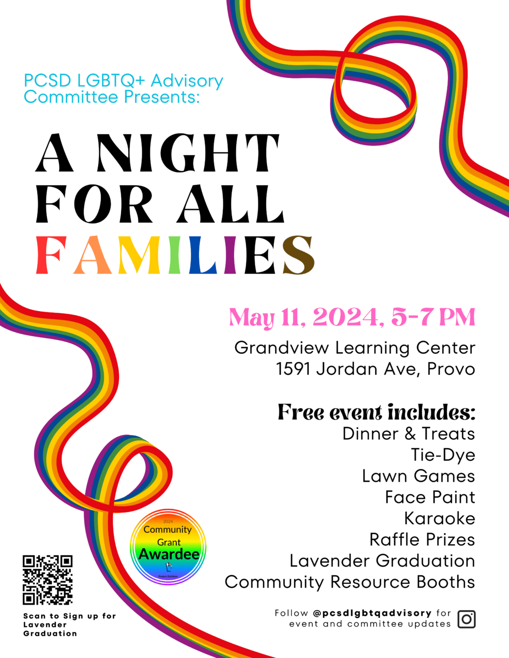 A Night For All Families Flyer