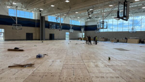 gymnasium with exposed subflooring at Shoreline