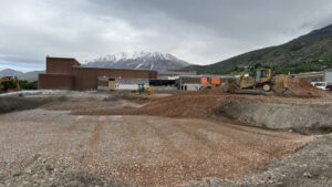 Compacted dirt at Timpview parking lot