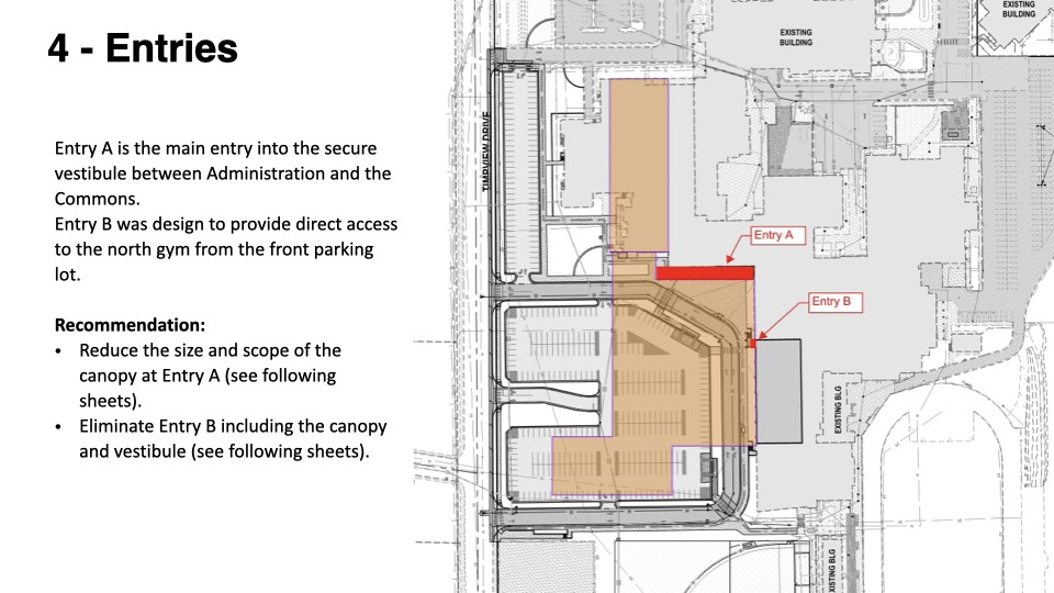 Entries overhead blueprint of Timpview High.