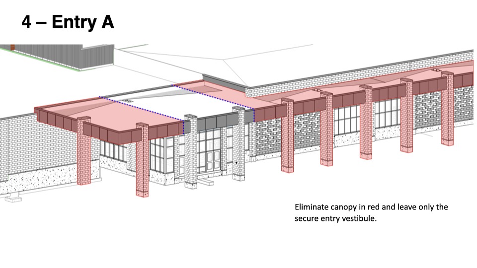 Entry A overhead blueprint of Timpview High.