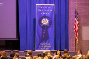 blue ribbon banner at Edgemont